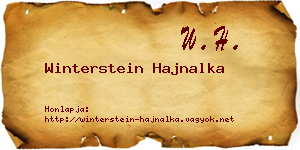 Winterstein Hajnalka névjegykártya